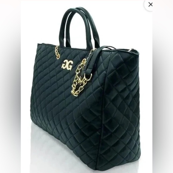 Gilda Paris Large Quilted Tote - Black NWT - Picture 2 of 8